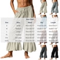 thumbnail image 3 of Karymi Jean Shorts Womens Drawstring Elastic Waist Ruffle Hem Cropped Wide Leg Beach Pants, Adjustable Tie Cuff Casual Anckle Trousers with Side Pockets Workout Shorts Women, 3 of 9