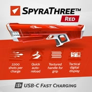 Open Box SPYRA Electric Water Blaster, Outdoor Squirt Gun for Pool Games, SpyraThree™, Red