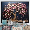 thumbnail image 2 of Designart "Orchid Splendor Pink and Gold Garden IV" Oversized Landscapes Framed Wall Art - Country Gold Tree Bedroom Framed Canvas Wall Art, 2 of 7