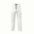 thumbnail image 4 of HAOTAGS Boys Cargo Pants (5-15) Loose Casual Elastic Waist Casual Sports Workwear Cotton Cargo Pants White Size 10, 4 of 8