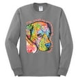 thumbnail image 3 of Neon Lab Dog Lover Shirt | Labrador Dogs Speak To Those Who Listen | Dean Russo Art Animal Lover Mens Long Sleeve Shirt, Heather Grey, Small, 3 of 6