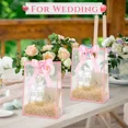 thumbnail image 3 of 4pcs Transparent Gift Bags With Ribbons Suitable For Baby Shower Graduation Wedding Bridal Party Birthday Party Business Occasions With Cut Out Handles Reusable P, 3 of 4