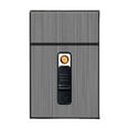 thumbnail image 2 of Merryso Cigarette Case with Built-in Lighter - Large Capacity Fits Full Pack, USB Rechargeable, Windproof, Alloy, Crushproof, Stylish, 2 of 9