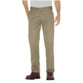 thumbnail image 1 of Dickies Mens Slim Fit Straight Leg Work Pants, 32W x 30L, Khaki, 1 of 4