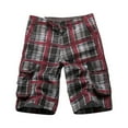 thumbnail image 6 of 2025 Men's Casual Shorts,Men's Shorts Men's Multi Pocket Pants Checkered Five Point Shorts Casual Loose Fitting Office Work Shorts, 6 of 7
