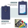 thumbnail image 4 of 2pcs PU Leather Badge Holder, Vertical ID Card Holders with ID Window, Work Name Card Badge case, 4 of 5