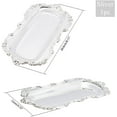 thumbnail image 2 of Silver Rectangular Ottoman Tray European Metal Tray for Holding Bathroom Appliances Shower GelTowelor Holding Handmade Supplies Such as Beads Jewelry Metal fillers etc., 2 of 7