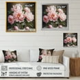 thumbnail image 4 of Designart "Still Life Of Pink Peony Bouquet II" Peonies Floater Framed Canvas Prints, 4 of 5