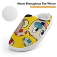 thumbnail image 4 of Cuphead Mugman Brother Kid's Cotton Slippers Winter Warm Soft Plush Slippers with Rubber Sole Non-Slip Indoor Outdoor Slip on Shoes Fluffy House Slippers For Boys Girls Teen, 4 of 8