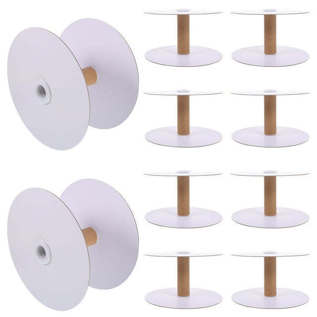 MOVTOTOP 10Pcs Empty Wire Spools Removable Paper Sewing Spools Thread Spools Embroidery Weaving Bobbins