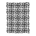 thumbnail image 1 of Black Geometric Seamless Repeat Pattern Throw Blanket, Super Soft Anti-Pilling Flannel Bed Blankets, 40"x30", 1 of 1
