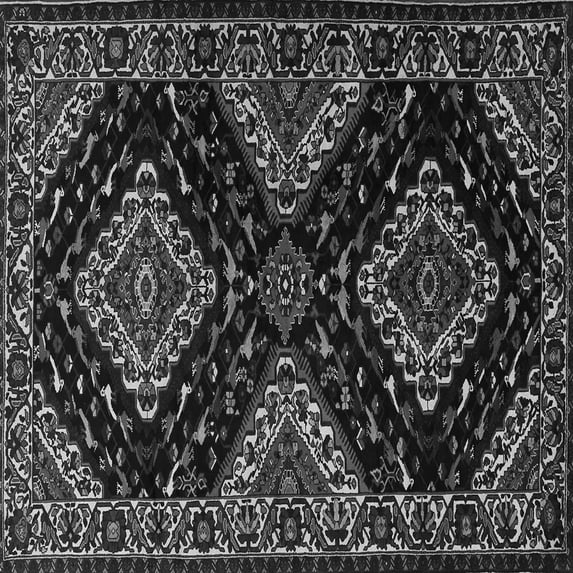 Ahgly Company Indoor Square Persian Gray Traditional Area Rugs, 5' Square