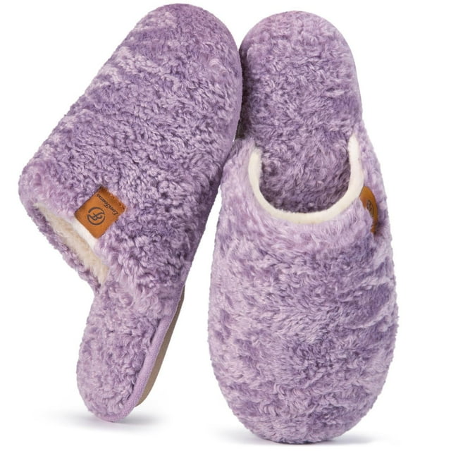 Zapatillas EverFoams Fuzzy, de espuma viscoelástica cálida, sin cordones, para mujer
