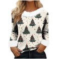 thumbnail image 1 of Birdeem Chandail de Noël pour Femmes, Mode Hiver, Imprimé Manches Longues Col Rond Décontracté, 1 of 7