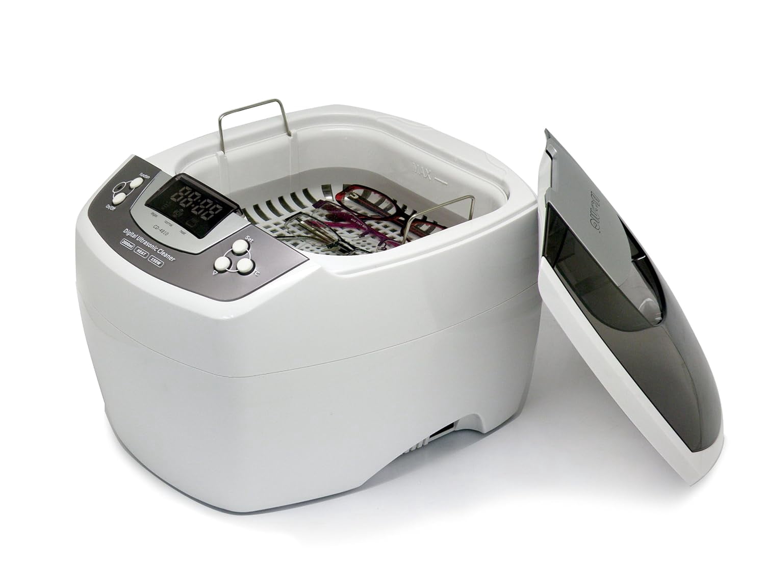 iSonic P4810 Commercial Ultrasonic Cleaner, 2.1Qt/2L, 110V for Brass, Gun Parts, Carburetor Cleaning , white