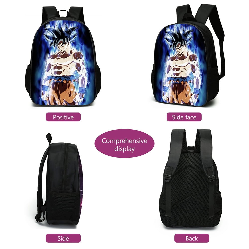 3pcs/set Anime Dragon Ball Z Children School Bags Backpack Kids School Boys  Girls Catoon Bag-E 