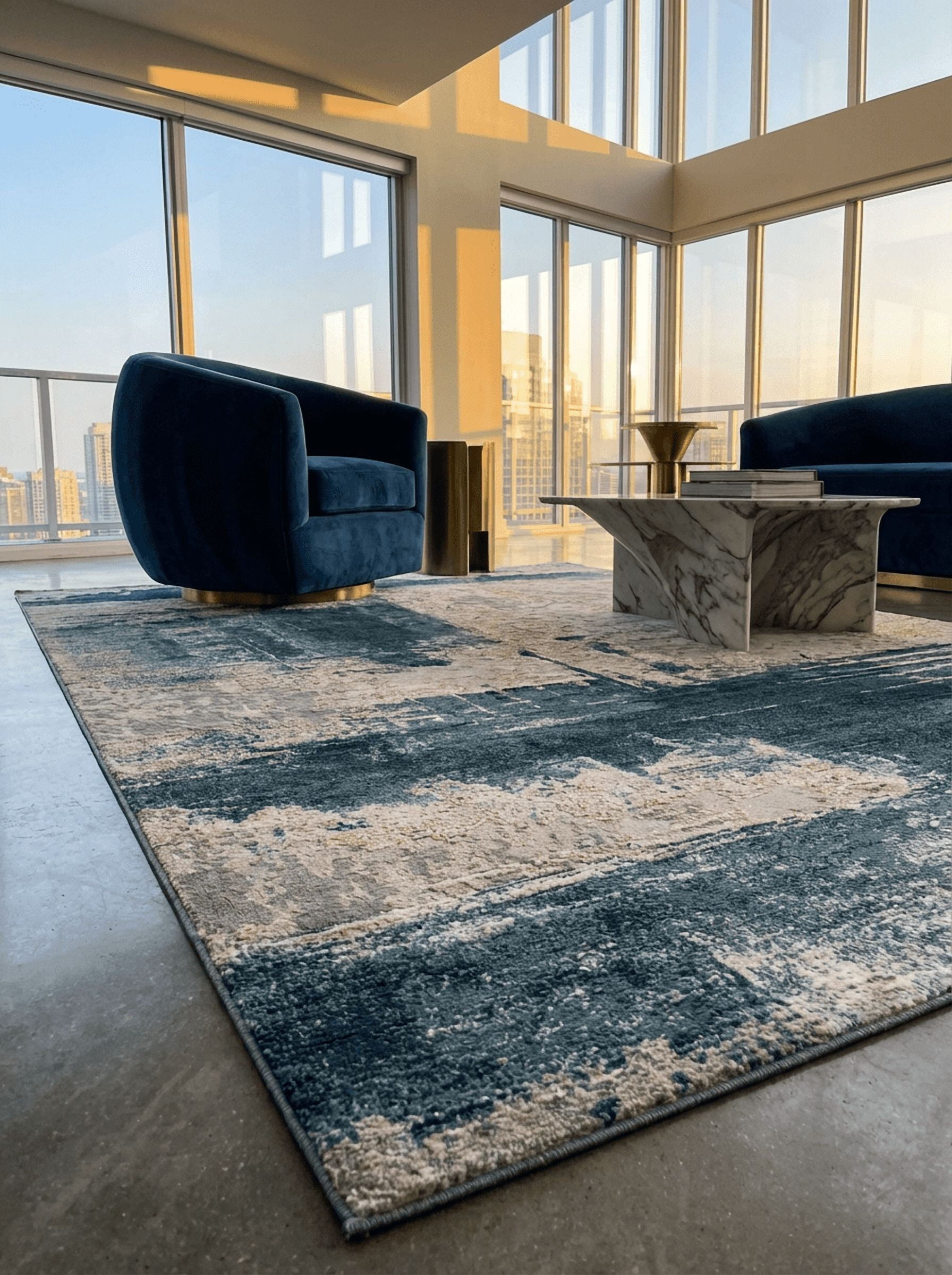 Rug Branch Silvia Collection Modern Abstract Runner Area Rug