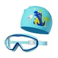 thumbnail image 2 of Gorro de natación para niños Gafas de natación Gafas de natación Gorro de silicona Gafas de natación para Azul, 2 of 9