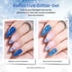thumbnail image 4 of Set de esmaltes de uñas en gel Beetles White Glitter azul marino x6, 4 of 7