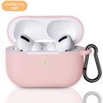 thumbnail image 1 of Coque de Protection pour Airpods Pro, Étui en Silicone Ultra Fin Compatible avec Airpods Pro, Supporte la Charge Sans Fil-Sable Rose, 1 of 7