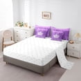 thumbnail image 5 of Erosebridal 3D Princess Crown 7-Piece Twin Bedding Sets,Purple Sequin Print Bedding Comforter Set For Girls Kids,Reversible, 5 of 7