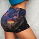 thumbnail image 4 of Fotbe Jungle Path Glowing Mushrooms Shorts Sin Costuras – Shorts Deportivos de Cintura Alta para Mujer, Elásticos para Gimnasio, Yoga, Running o Ciclismo-Medium, 4 of 8
