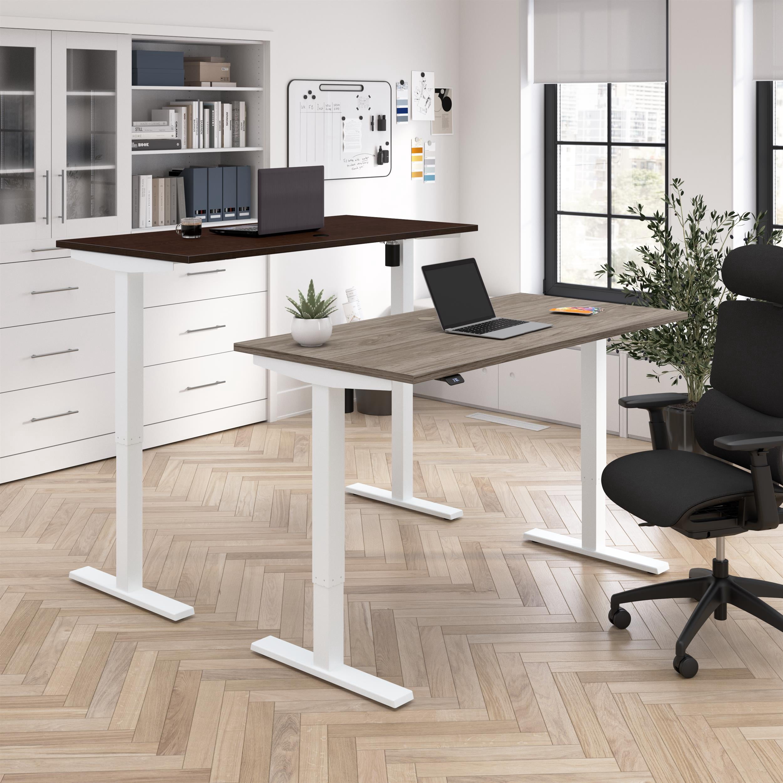 Move 40 Series 72W Adjustable Standing Desk in Modern Hickory - Engineered Wood