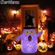thumbnail image 1 of OurWarm 5x4ft Rotating Light Halloween Inflatable Blow Up Ghost Pumpkin Halloween Inflatable Outdoor Holiday Yard Decor, 1 of 3
