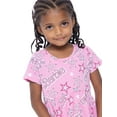 thumbnail image 3 of Barbie Toddler Girl Allover Print Dress with Short Sleeves, Sizes 12M-5T, 3 of 3