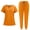 yellow, variant on [Shirt   Pants] Women's V-Neck Scrubs Sets with Multi Pocket and Jogger Pants,L,yellow