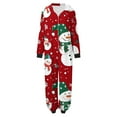 thumbnail image 6 of Odeerbi Christmas Onesie Pajamas for Family Holiday Sleep Jumpsuit Long Sleeve Family Christmas Pajamas Matching Sets Mom Printed Loungewear Jumpsuit Sleepwear Xmas PJs Set Red, 6 of 7