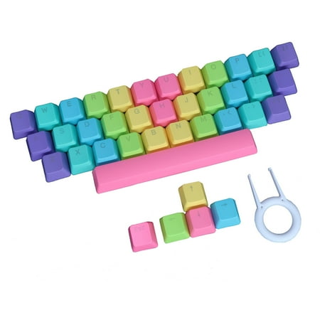 39Pcs/Set Key Caps Multi-color PBT Rainbow Keyboard Caps Replacement ...