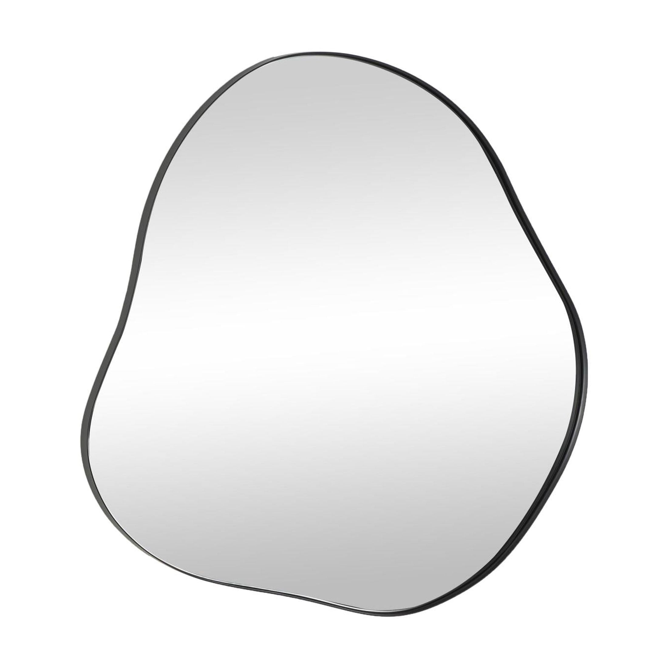 CosmoLiving by Cosmopolitan 23" x 22" Black Wavy Abstract Wall Mirror