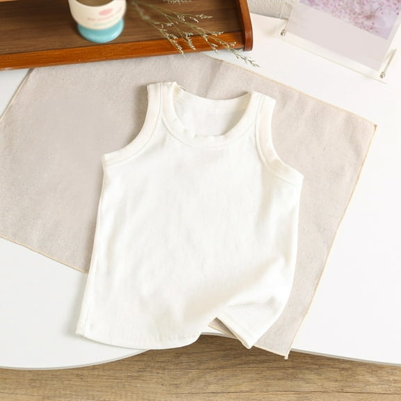 shoper Girls' Tank Top Sleeveless Funny Tees Fashion White Camisole Clothes for Teenage Girls