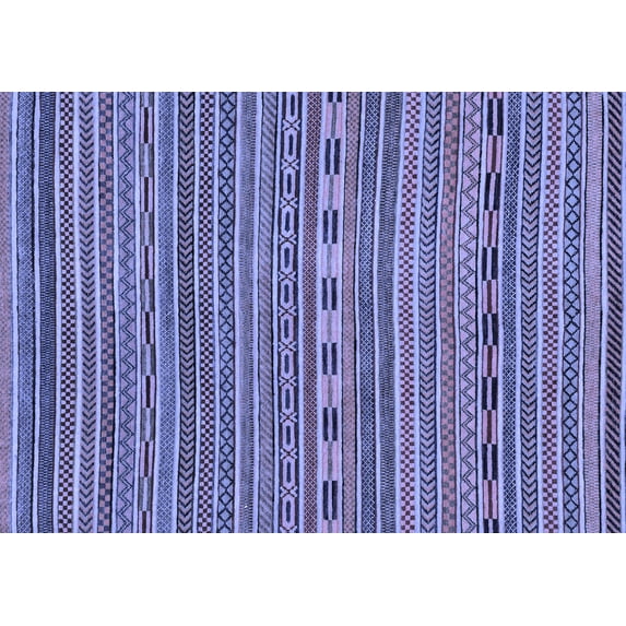 Ahgly Company Indoor Rectangle Abstract Blue Modern Area Rugs, 2' x 4'