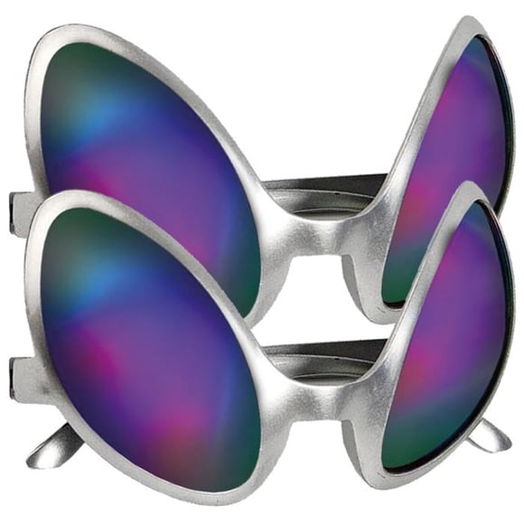 Gafas divertidas GalaxColorful 2 Pzas Marco Gris Polarizado Tornasol Ovalado Protección UV. Hot Shot MXRFU-002