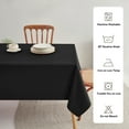 thumbnail image 4 of Romanstile 4 Pack Rectangle Tablecloth - Washable Table Cloth Resistance Microfiber Tablecloth Decorative Table Cover for Dining,Party,Outdoor,Tablecloths 60x102inch,Black, 4 of 9