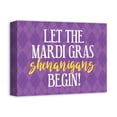 thumbnail image 2 of Creative Products Argyle Purple Let Shenanigans Begin 14 x 11 Canvas Wall Art, 2 of 5