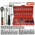 thumbnail image 1 of 46 -Pièce 1/4-inch Tournevis d'Entraînement Bit Set Métrique Clé à Rochet Kit Outils pour la Réparation Automobile Ménage, 1 of 8