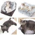 thumbnail image 4 of Cama para Gatos Lavable y Esponjoso Cojín para Gatos 2 en 1 Lugar para Dormir para Gatos Sofá para Gatos Manta para Gatos Suave para Gatos Perros pequeños Cojín de Felpa para Gatos Tamaño de Cama 60, 4 of 5