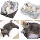 thumbnail image 2 of Cojín suave para gatos, cama para gatos, lavable, 2 en 1, sofá para gatos, manta suave para gatos, para perros pequeños, cojín de peluche para gatos, tamaño de cama de peluche en 60 x 51 cm, gris TUNC Sencillez, 2 of 5