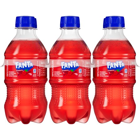 Fanta Strawberry Soda Pop Bottles, 12 fl oz, 6 Pack