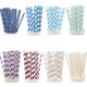 thumbnail image 2 of Pajitas de papel con tema azul de Navidad, suministros de fiesta de cumpleaños, revelación de género, baby shower para niños, decoración de boda de Año Nuevo, 25 uds., 2 of 4