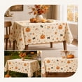 thumbnail image 5 of Cute Ghost Pumpkin Halloween Tablecloth, Floral Bow Printed Rectangular Scalloped Edge Decorative Table Cover for Diningroom Apartment Wedding, 5 of 7
