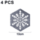thumbnail image 2 of Posavasos de fieltro de copo de nieve de árbol de Navidad de 4 piezas (gris claro) MFZFUKR CPB-DE-LYY1272-6, 2 of 5