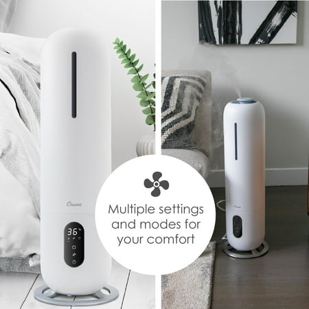 CRANE - 2 Gal. Tower Ultrasonic Cool Mist Humidifier with Remote - White