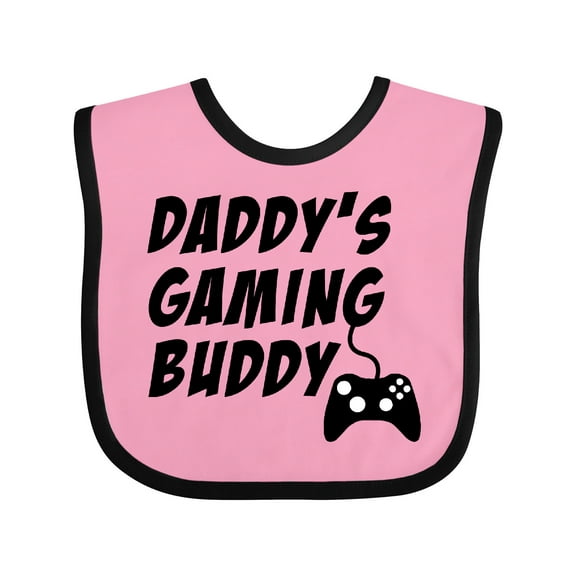Inktastic Daddy's Gaming Buddy with Controller Boys or Girls Baby Bib