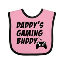 Inktastic Daddy's Gaming Buddy with Controller Boys or Girls Baby Bib