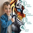 thumbnail image 3 of Blackout Kids Curtains,Tiger and Flowers Childrens Insulated Curtains Set Of 2,Bedroom Essentials,Toddler Room Decor 42x54in(106x137cm), 3 of 4