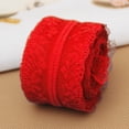 thumbnail image 3 of Bewildely Volumen 9.1m 40mm Tela Encaje Bordado Bilateral Cinta Ribete Costura Decoración del hogar rojo Bewildely JJ21331-01, 3 of 6